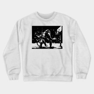 monkey play basketball Crewneck Sweatshirt